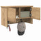 vidaXL Wall-Mounted Coat Rack with Shelf Wall-mounted with Storage with Door Artisan oak 50 x 20 x 30 cm