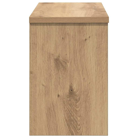 vidaXL Wall-Mounted Coat Rack with Shelf Wall-mounted with Storage with Door Artisan oak 50 x 20 x 30 cm