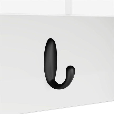 vidaXL Wall-Mounted Coat Rack White 80 x 20 x 30 cm Engineered wood
