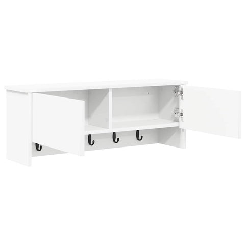 vidaXL Wall-Mounted Coat Rack White 80 x 20 x 30 cm Engineered wood
