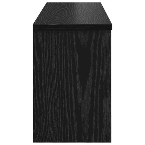 vidaXL Wall-Mounted Coat Rack with Shelf Wall-mounted with Storage with Door Black oak 80 x 20 x 30 cm