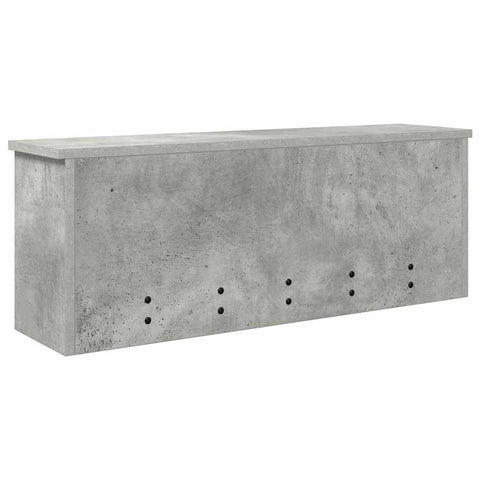 vidaXL Wall-Mounted Coat Rack with Shelf Concrete grey 80 x 20 x 30 cm