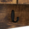 vidaXL Wall-Mounted Coat Rack with Shelf Wall-mounted with Storage with Door Smoked oak 80 x 20 x 30 cm