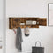 vidaXL Wall-Mounted Coat Rack with Shelf Wall-mounted with Storage with Door Smoked oak 80 x 20 x 30 cm