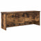 vidaXL Wall-Mounted Coat Rack with Shelf Wall-mounted with Storage with Door Smoked oak 80 x 20 x 30 cm