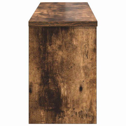 vidaXL Wall-Mounted Coat Rack with Shelf Wall-mounted with Storage with Door Smoked oak 80 x 20 x 30 cm