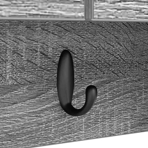 vidaXL Wall-Mounted Coat Rack with Shelf Wall-mounted with Storage with Door Grey sonoma 80 x 20 x 30 cm