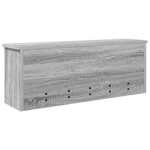 vidaXL Wall-Mounted Coat Rack with Shelf Wall-mounted with Storage with Door Grey sonoma 80 x 20 x 30 cm