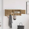 vidaXL Wall-Mounted Coat Rack with Shelf Wall-mounted with Storage with Door Artisan oak 80 x 20 x 30 cm