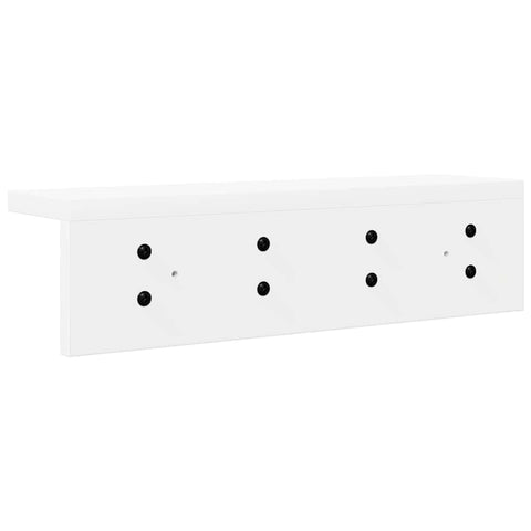 vidaXL Wall-Mounted Coat Rack with Shelf Wall-mounted White 40 x 10.5 x 10.5 cm