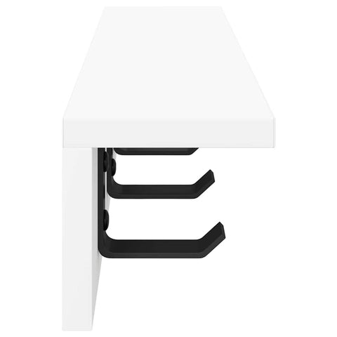 vidaXL Wall-Mounted Coat Rack with Shelf Wall-mounted White 40 x 10.5 x 10.5 cm