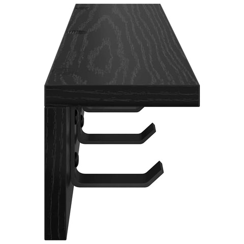 vidaXL Wall-Mounted Coat Rack with Shelf Black oak 40 x 10.5 x 10.5 cm