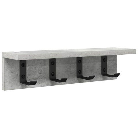 vidaXL Wall-Mounted Coat Rack Concrete grey 40 x 10.5 x 10.5 cm