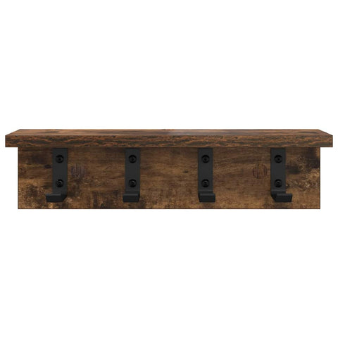 vidaXL Wall-Mounted Coat Rack Smoked oak 40 x 10.5 x 10.5 cm