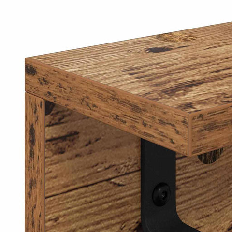 vidaXL Wall-Mounted Coat Rack with Shelf Old wood 40 x 10.5 x 10.5 cm