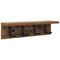 vidaXL Wall-Mounted Coat Rack with Shelf Old wood 40 x 10.5 x 10.5 cm