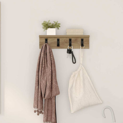 vidaXL Wall-Mounted Coat Rack Artisan oak 40 x 10.5 x 10.5 cm
