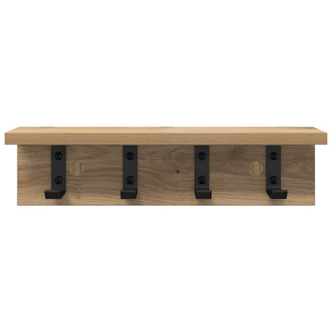 vidaXL Wall-Mounted Coat Rack Artisan oak 40 x 10.5 x 10.5 cm