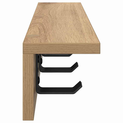 vidaXL Wall-Mounted Coat Rack Artisan oak 40 x 10.5 x 10.5 cm