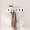 vidaXL Wall-Mounted Coat Rack with Shelf Wall-mounted White 60 x 10.5 x 10.5 cm