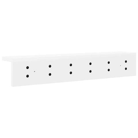 vidaXL Wall-Mounted Coat Rack with Shelf Wall-mounted White 60 x 10.5 x 10.5 cm