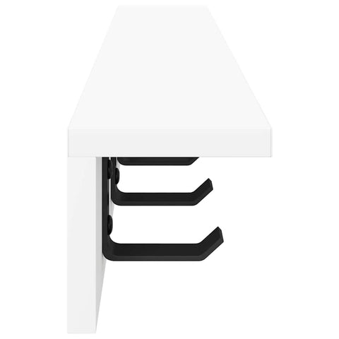 vidaXL Wall-Mounted Coat Rack with Shelf Wall-mounted White 60 x 10.5 x 10.5 cm