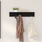vidaXL Wall-Mounted Coat Rack with Shelf Black oak 60 x 10.5 x 10.5 cm