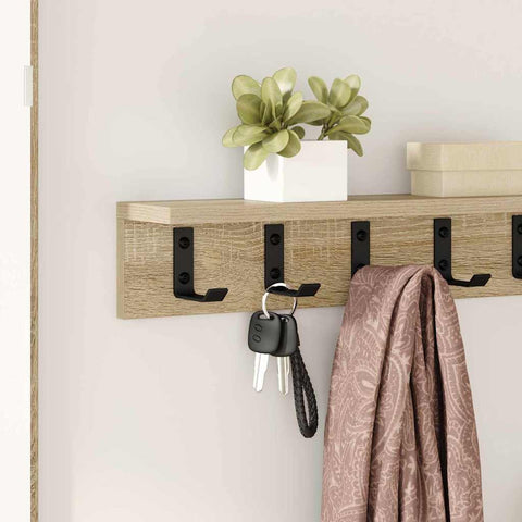 vidaXL Wall-Mounted Coat Rack Sonoma Oak 60 x 10.5 x 10.5 cm