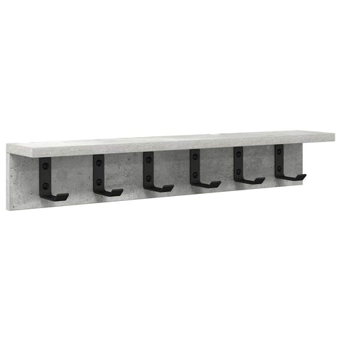 vidaXL Wall-Mounted Coat Rack Concrete grey 60 x 10.5 x 10.5 cm