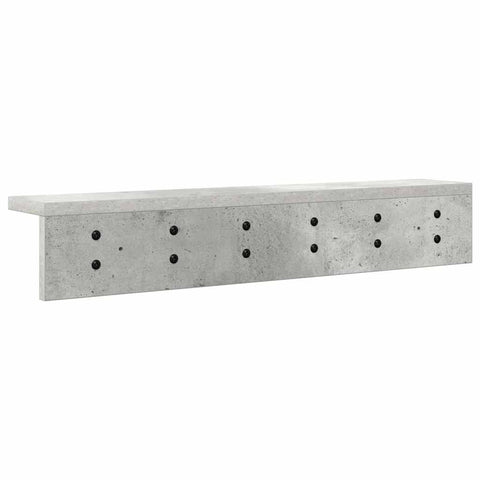 vidaXL Wall-Mounted Coat Rack Concrete grey 60 x 10.5 x 10.5 cm