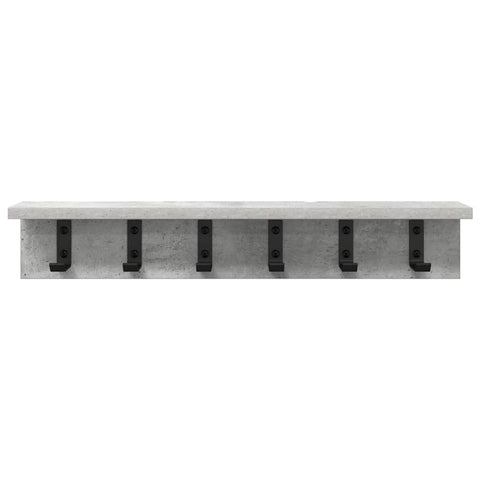 vidaXL Wall-Mounted Coat Rack Concrete grey 60 x 10.5 x 10.5 cm
