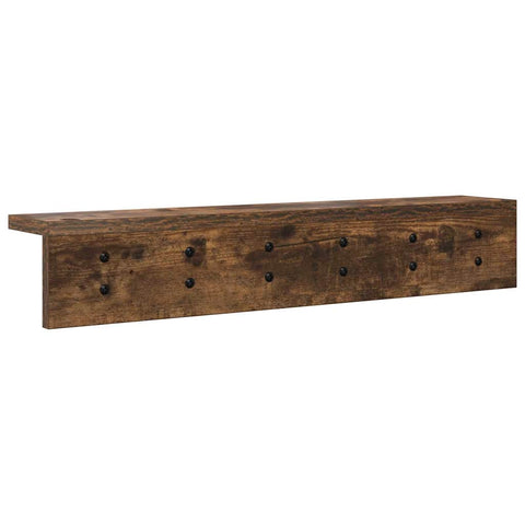 vidaXL Wall-Mounted Coat Rack Smoked oak 60 x 10.5 x 10.5 cm