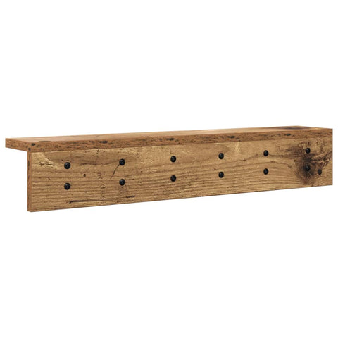 vidaXL Wall-Mounted Coat Rack with Shelf Old wood 60 x 10.5 x 10.5 cm