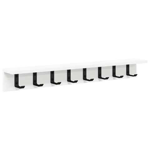 vidaXL Wall-Mounted Coat Rack with Shelf Wall-mounted White 80 x 10.5 x 10.5 cm