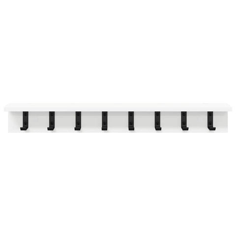vidaXL Wall-Mounted Coat Rack with Shelf Wall-mounted White 80 x 10.5 x 10.5 cm