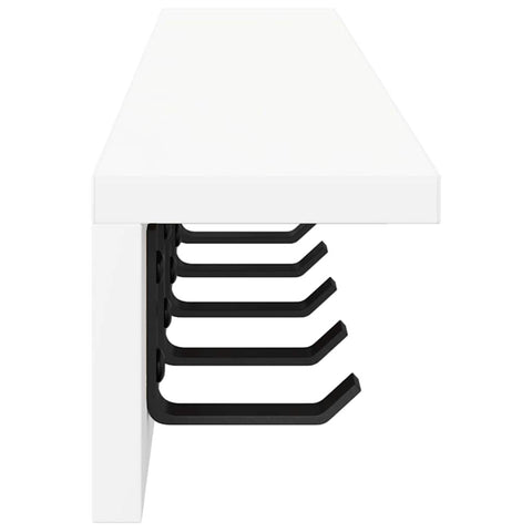 vidaXL Wall-Mounted Coat Rack with Shelf Wall-mounted White 80 x 10.5 x 10.5 cm