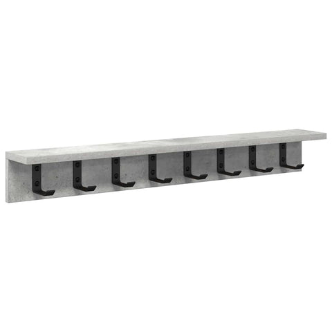 vidaXL Wall-Mounted Coat Rack Concrete grey 80 x 10.5 x 10.5 cm