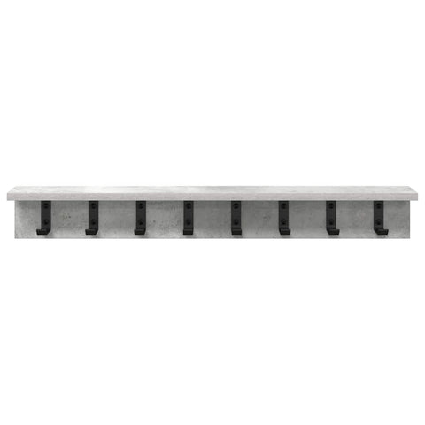vidaXL Wall-Mounted Coat Rack Concrete grey 80 x 10.5 x 10.5 cm