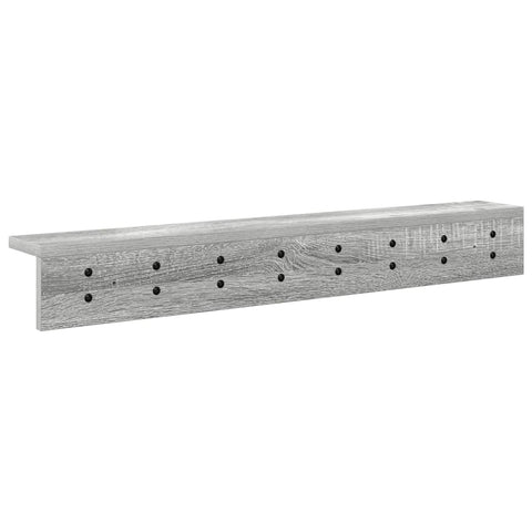 vidaXL Wall-Mounted Coat Rack Grey sonoma 80 x 10.5 x 10.5 cm