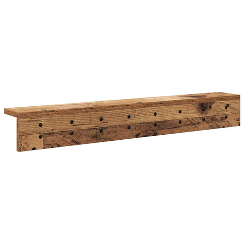 vidaXL Wall-Mounted Coat Rack Old Wood 80 x 10.5 x 10.5 cm