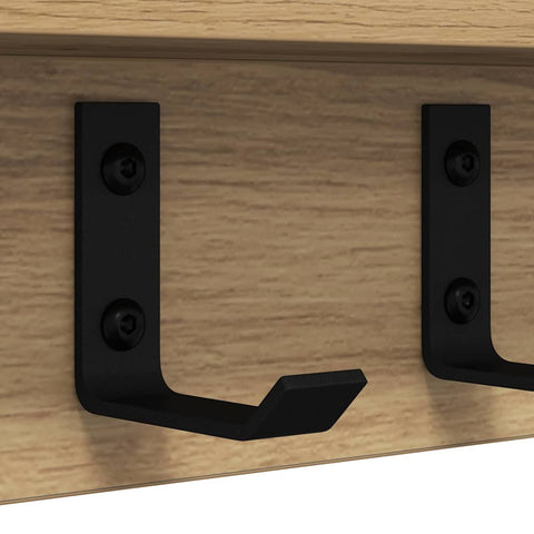 vidaXL Wall-Mounted Coat Rack Artisan oak 80 x 10.5 x 10.5 cm