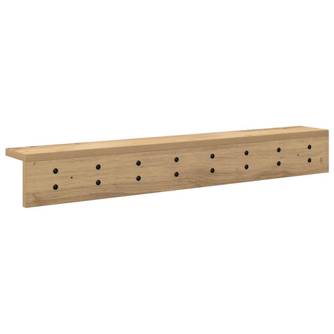 vidaXL Wall-Mounted Coat Rack Artisan oak 80 x 10.5 x 10.5 cm