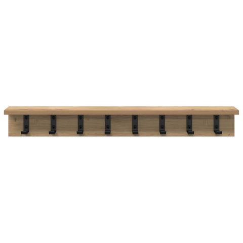 vidaXL Wall-Mounted Coat Rack Artisan oak 80 x 10.5 x 10.5 cm