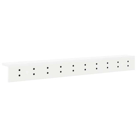 vidaXL Wall-Mounted Coat Rack with Shelf Wall-mounted White 100 x 10.5 x 10.5 cm