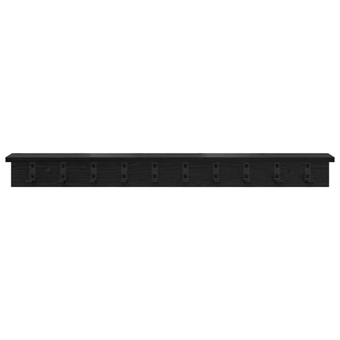 vidaXL Wall-Mounted Coat Rack Black oak 100 x 10.5 x 10.5 cm