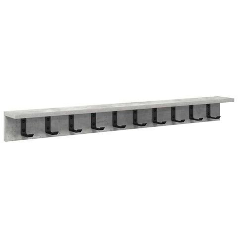 vidaXL Wall-Mounted Coat Rack Concrete grey 100 x 10.5 x 10.5 cm