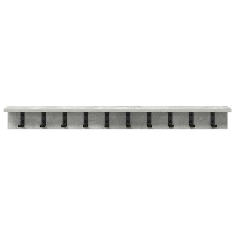 vidaXL Wall-Mounted Coat Rack Concrete grey 100 x 10.5 x 10.5 cm
