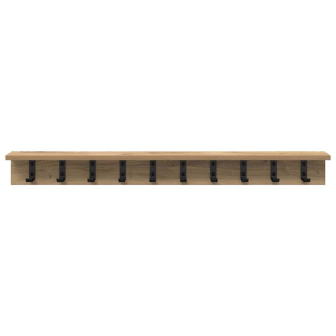 vidaXL Wall-Mounted Coat Rack Artisan oak 100 x 10.5 x 10.5 cm