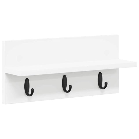 vidaXL Wall-Mounted Coat Rack White 40 x 10.5 x 18 cm Engineered wood
