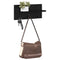 vidaXL Wall-Mounted Coat Rack with Shelf Wall-mounted Black oak 40 x 10.5 x 18 cm